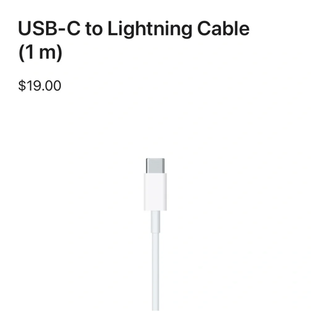 Apple USB-C to Lightning Cable (1 m) Like New 1 Meter Syncing Charging iOS